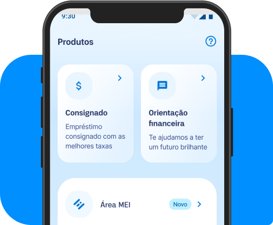 Celular mostrando na tela aplicativo Neon com opção de empréstimo